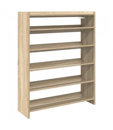 vidaXL Shoe Rack Sonoma Oak 80x25x100 cm Engineered Wood