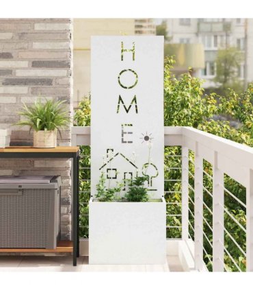 vidaXL Garden Privacy Screen White 50 x 150 cm Cold-rolled steel