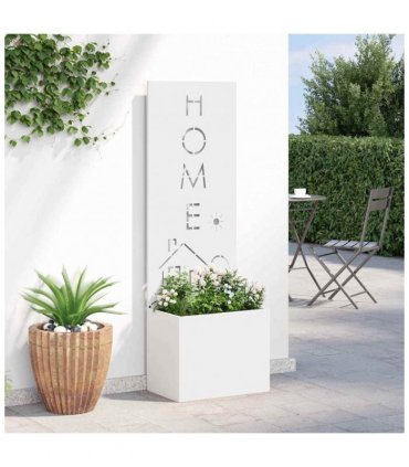vidaXL Garden Privacy Screen White 50 x 150 cm Cold-rolled steel