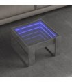 vidaXL Coffee Table with Infinity LED Concrete Grey 50x53x30 cm