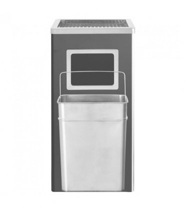 vidaXL Ashtray Dustbin Hotel 45 L Steel Black