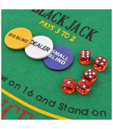 vidaXL Combine Poker/Blackjack Set with 600 Laser Chips Aluminium