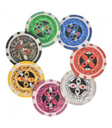 vidaXL Combine Poker/Blackjack Set with 600 Laser Chips Aluminium