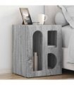 vidaXL Bedside Table ELST 2 pcs Grey Sonoma 40 x 35 x 50 cm