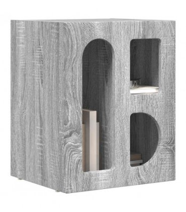 vidaXL Bedside Table ELST 2 pcs Grey Sonoma 40 x 35 x 50 cm