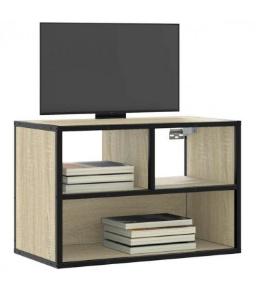 vidaXL TV Cabinet Sonoma Oak 60x31x39.5 cm Engineered Wood and Metal