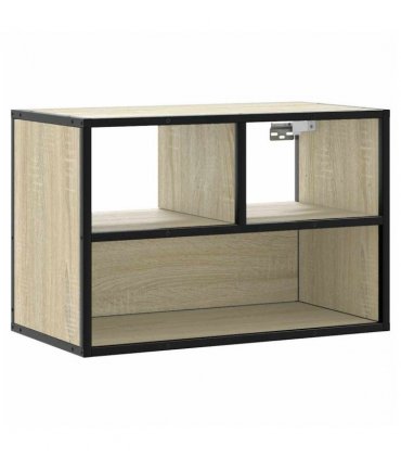vidaXL TV Cabinet Sonoma Oak 60x31x39.5 cm Engineered Wood and Metal