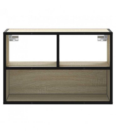 vidaXL TV Cabinet Sonoma Oak 60x31x39.5 cm Engineered Wood and Metal