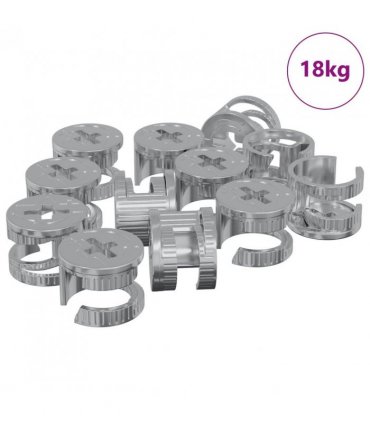 vidaXL Cam Lock Nuts 4000 pcs Silver Metal