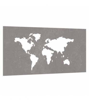 vidaXL Garden Wall Decoration 105x55 cm Corten Steel World Map Design
