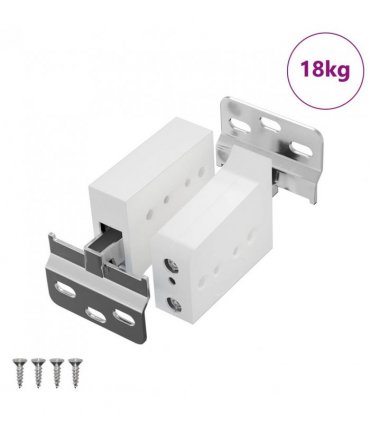 vidaXL Cabinet Hanging Bracket 261 pcs White 70 x 48 x 19 mm