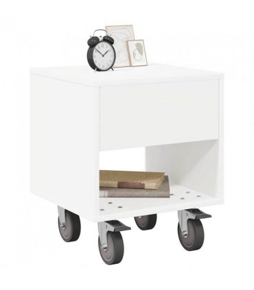 vidaXL Bedside Table 2 pcs White 40.5 x 40 x 48 cm Engineered Wood