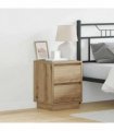 vidaXL Bedside Cabinet Artisan Oak 39 x 34.5 x 50 cm Engineered wood