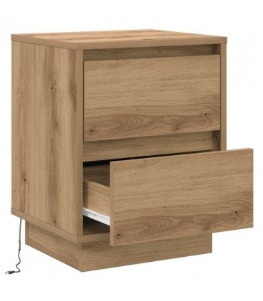 vidaXL Bedside Cabinet Artisan Oak 39 x 34.5 x 50 cm Engineered wood