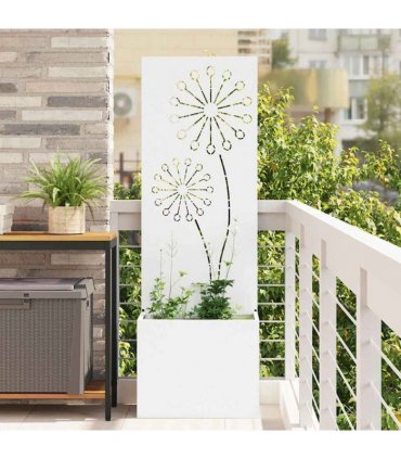 vidaXL Garden Privacy Screen White 50 x 150 cm Cold-rolled steel