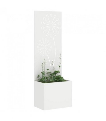 vidaXL Garden Privacy Screen White 50 x 150 cm Cold-rolled steel