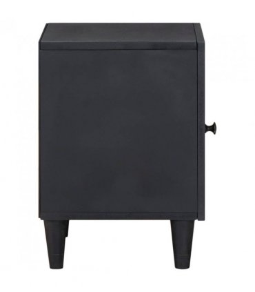 vidaXL Bedside Cabinet with Door Black 40 x 33 x 46 cm