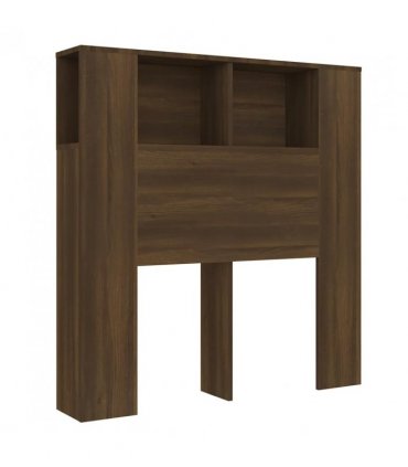 vidaXL Headboard Cabinet | Brown Oak | Engineered Wood | Standard | Contemporary