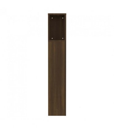 vidaXL Headboard Cabinet | Brown Oak | Engineered Wood | Standard | Contemporary