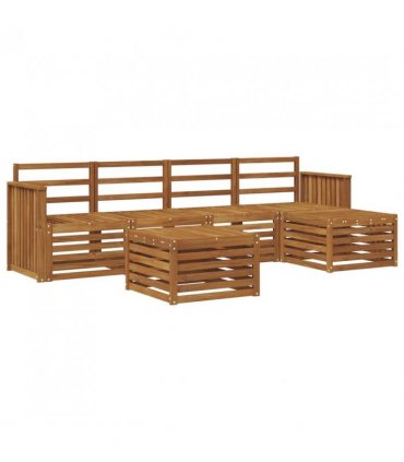vidaXL Outdoor Sofa Set 6 pcs Natural