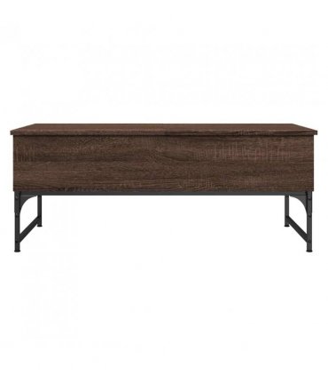 vidaXL Coffee Table Brown Oak 100x50x40 cm Engineered Wood and Metal