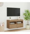 vidaXL TV Wall Cabinet Artisan Oak 80 x 30 x 40 cm Engineered Wood