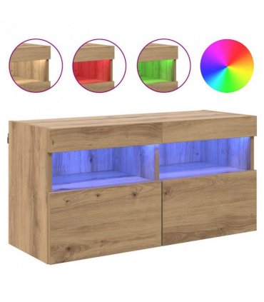 vidaXL TV Wall Cabinet Artisan Oak 80 x 30 x 40 cm Engineered Wood