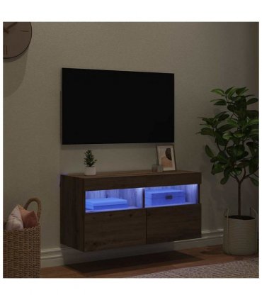 vidaXL TV Wall Cabinet Artisan Oak 80 x 30 x 40 cm Engineered Wood
