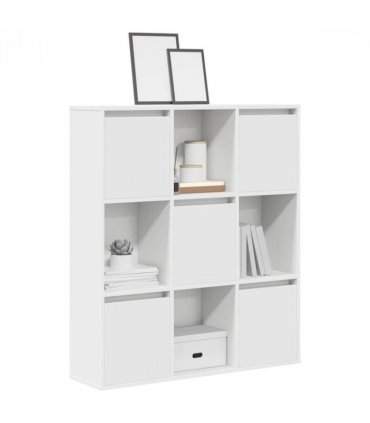 vidaXL Bookcase White 89x24x101.5 cm Engineered Wood