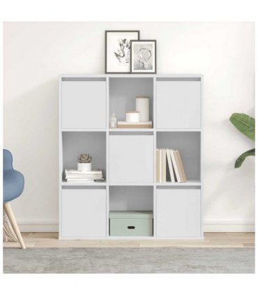 vidaXL Bookcase White 89x24x101.5 cm Engineered Wood