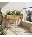 vidaXL Garden Planter with Holder Natural 100 x 38 x 74 cm Bamboo