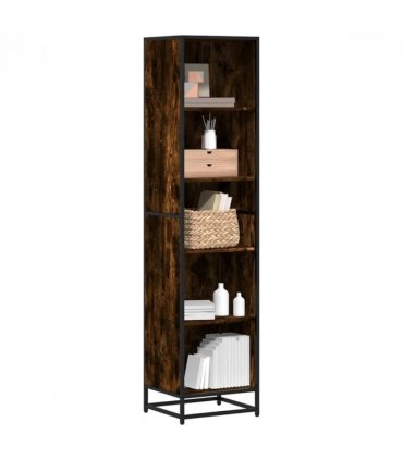 vidaXL Book Cabinet Smoked Oak 40x35x170.5 cm Engineered Wood