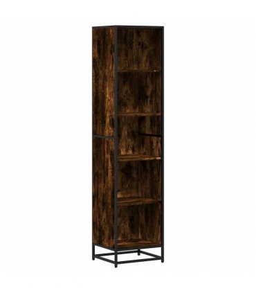 vidaXL Book Cabinet Smoked Oak 40x35x170.5 cm Engineered Wood