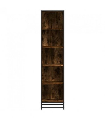 vidaXL Book Cabinet Smoked Oak 40x35x170.5 cm Engineered Wood