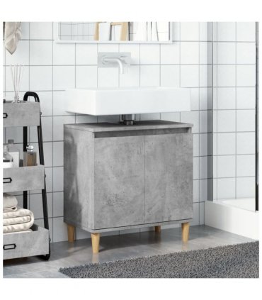 vidaXL Sink Cabinet Concrete Grey 58x33x60 cm Engineered Wood