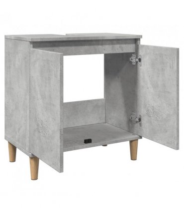 vidaXL Sink Cabinet Concrete Grey 58x33x60 cm Engineered Wood