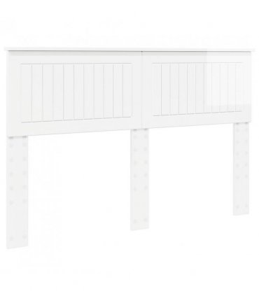 vidaXL Headboard Gloss White Engineered wood