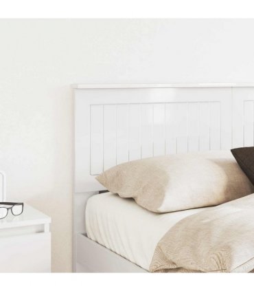 vidaXL Headboard Gloss White Engineered wood