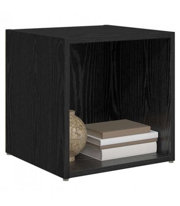 vidaXL TV Cabinet Set 2 pcs 37 x 35 x 37.5 cm Black Engineered Wood