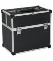 vidaXL Tool Case 38x22.5x34 cm Black Aluminum