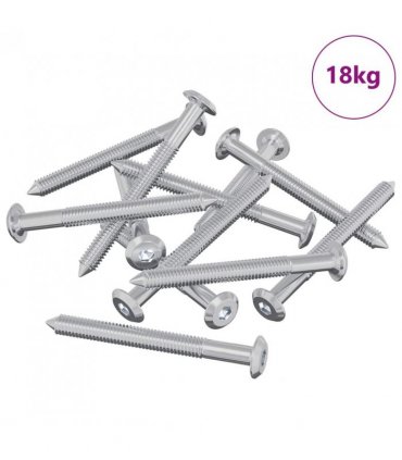 vidaXL Furniture Screws 1600 pcs Silver Steel