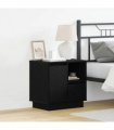 vidaXL Bedside Cabinet with Drawer 2 pcs Black Oak 50 x 34.5 x 50 cm