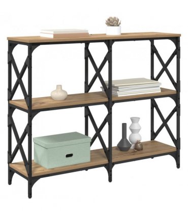 vidaXL Console Table Artisan Oak 100 x 28 x 80.5 cm Engineered Wood