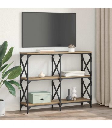 vidaXL Console Table Artisan Oak 100 x 28 x 80.5 cm Engineered Wood