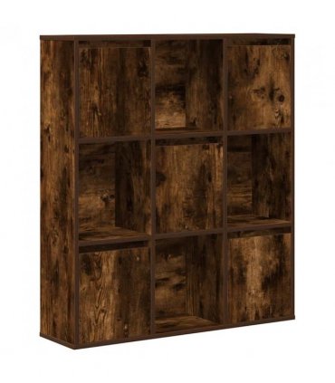 vidaXL Bookcase Smoked Oak 89x24x101.5 cm Engineered Wood