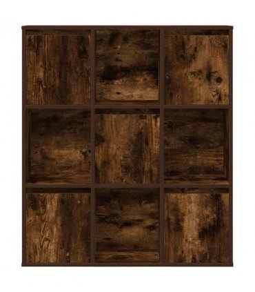 vidaXL Bookcase Smoked Oak 89x24x101.5 cm Engineered Wood