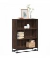 vidaXL Book Cabinet Brown Oak 80.5x35x107.5 cm Engineered Wood