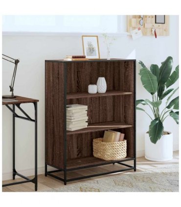 vidaXL Book Cabinet Brown Oak 80.5x35x107.5 cm Engineered Wood
