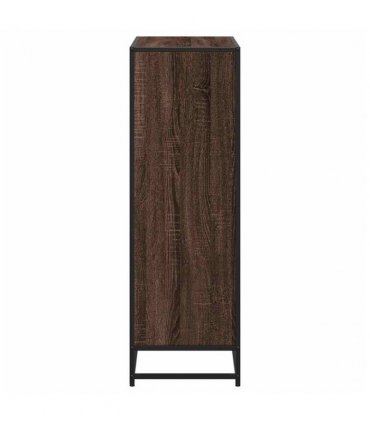 vidaXL Book Cabinet Brown Oak 80.5x35x107.5 cm Engineered Wood