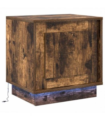 vidaXL Bedside Cabinet Smoked Oak 44 x 34.5 x 45 cm Engineered Wood